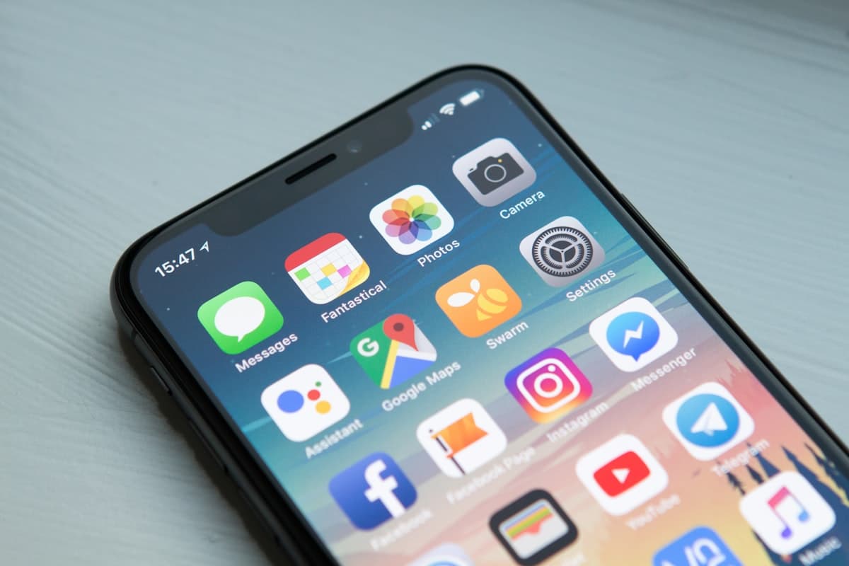 Mobile app development on a smartphone